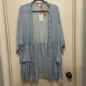 Ruffle Trim Kimono